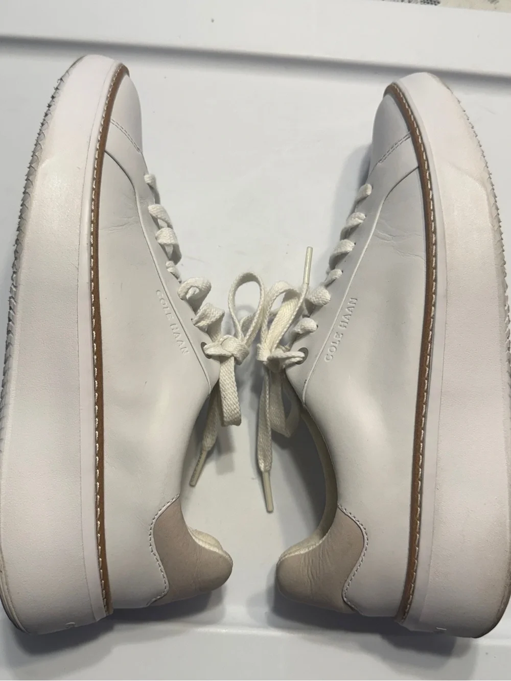 Cole Haan Grand Pro Topspin Women's White Leather Platform Sneakers 9B